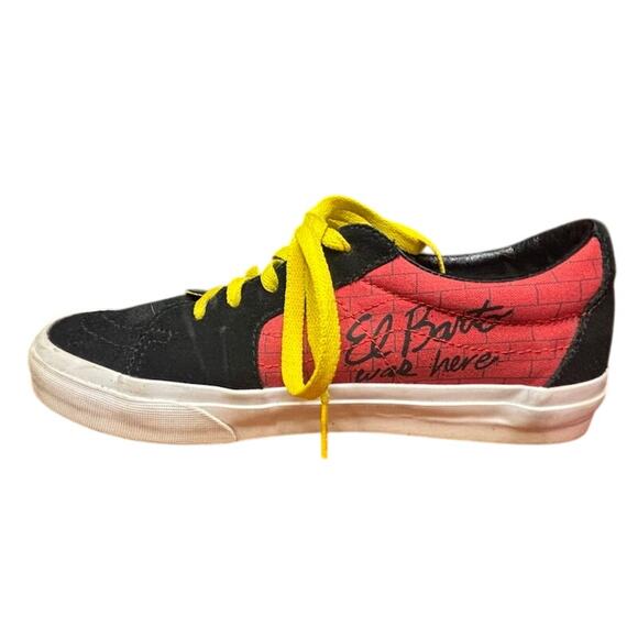 Vans x The Simpsons El Barto Simpson Sneaker Skate-Low Men\'s 8  Skate Black Red